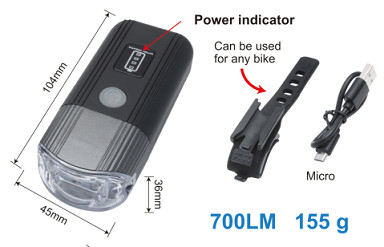 Устойчивое света велосипеда USB сигнала 700lm холодное для горного велосипеда